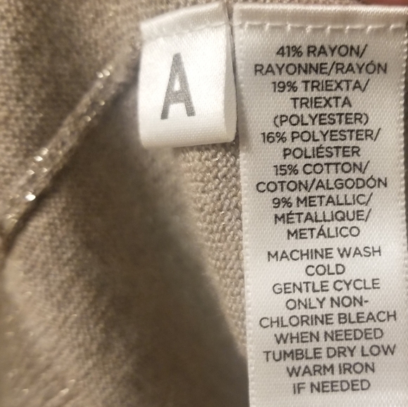 Ann Taylor Loft Shimmering Gold Zipper Cardigan XS - Picture 5 of 7